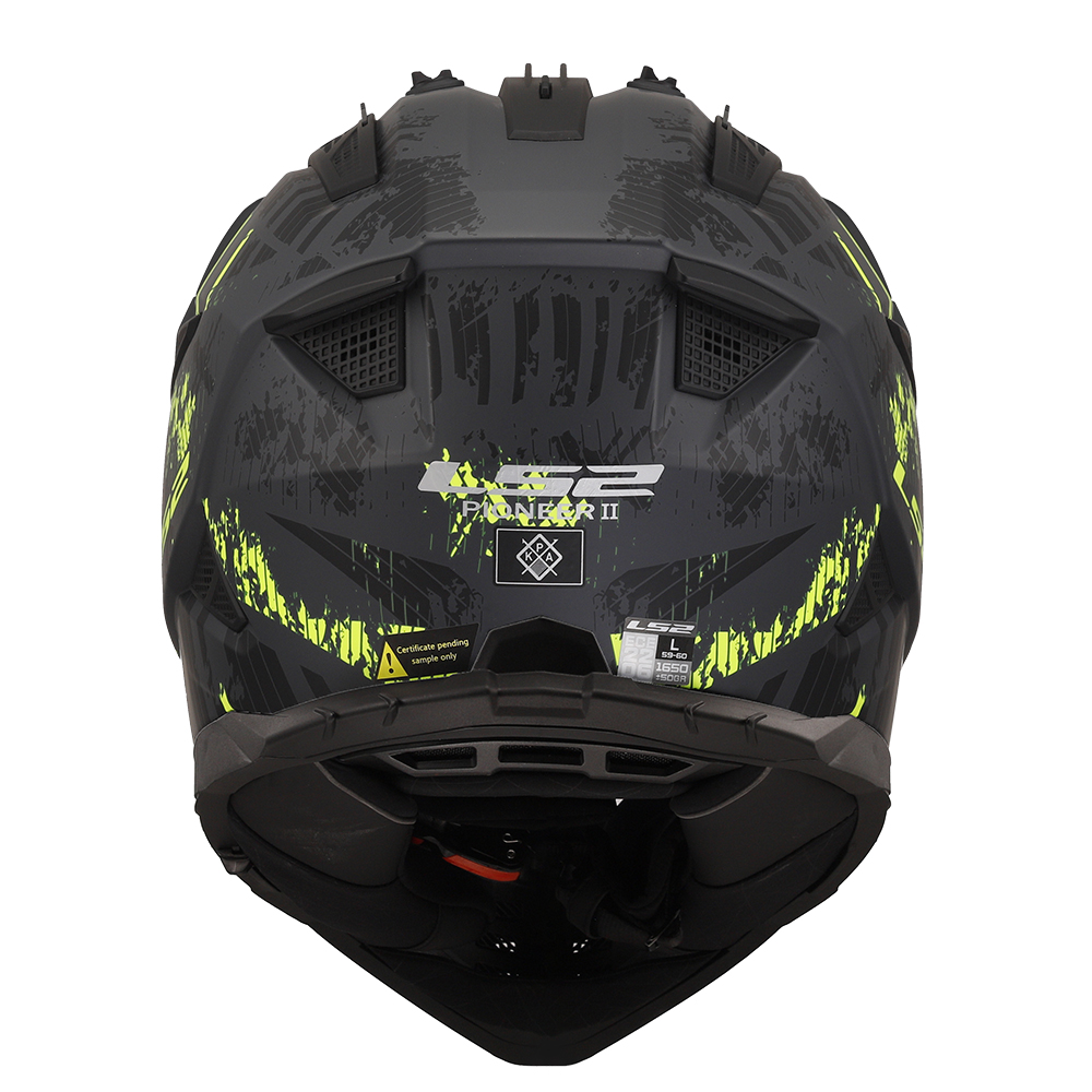 Kaciga LS2 Enduro MX702 PIONEER II CRAZY crno žuta XXL