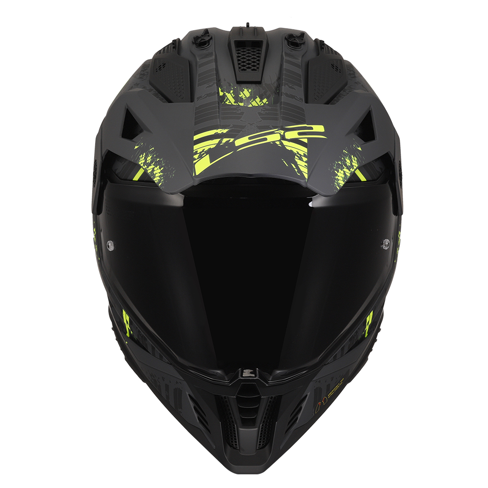 Kaciga LS2 Enduro MX702 PIONEER II CRAZY crno žuta XL