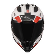 Kaciga LS2 Enduro MX702 PIONEER II HILL belo crvena XL