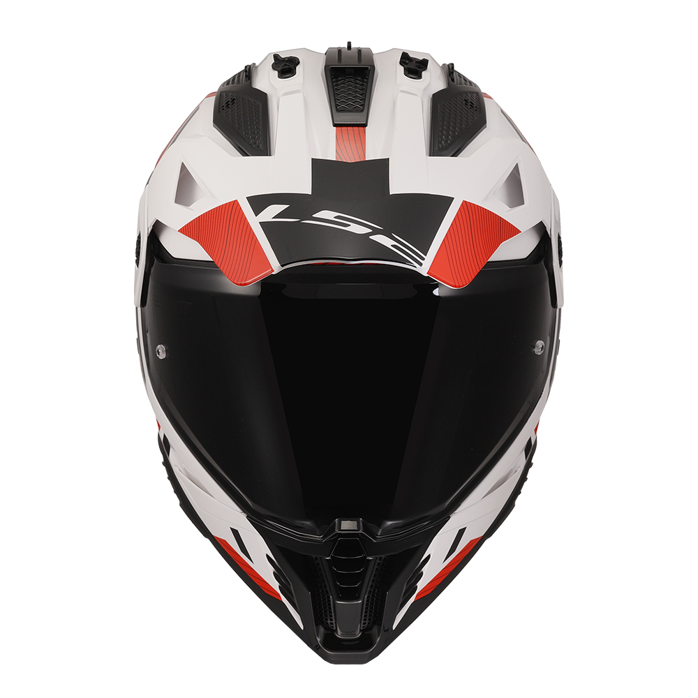 Kaciga LS2 Enduro MX702 PIONEER II HILL belo crvena XL