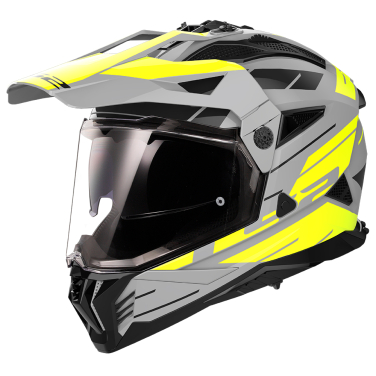 Kaciga LS2 Enduro MX702 PIONEER II NAMIB sivo žuta XL