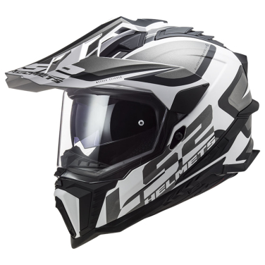 Kaciga LS2 Enduro MX701 EXPLORER ALTER mat crno bela sa naočarima M