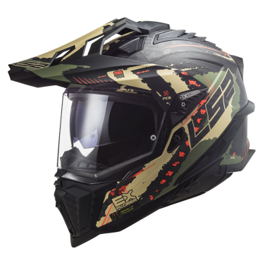 Kaciga LS2 Enduro MX701 EXPLORER EXTEND CARBON vojno zelena