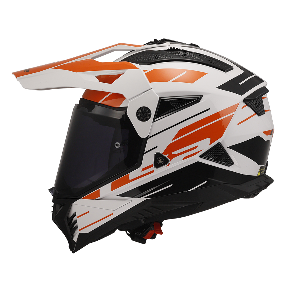 Kaciga LS2 Enduro MX702 PIONEER II NAMIB belo narandžasta