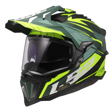 Kaciga LS2 Enduro MX701 EXPLORER SPIRE zeleno žuta L