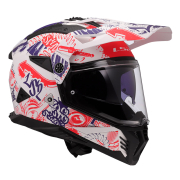 Kaciga LS2 Enduro MX702 PIONEER II FANTASY belo crveno plava
