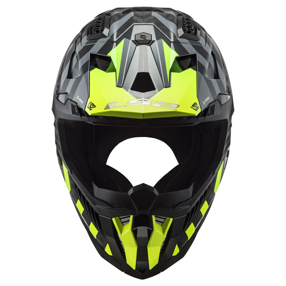 Kaciga LS2 Cross MX703 C X-FORCE CARBON BARRIER crno žuta M