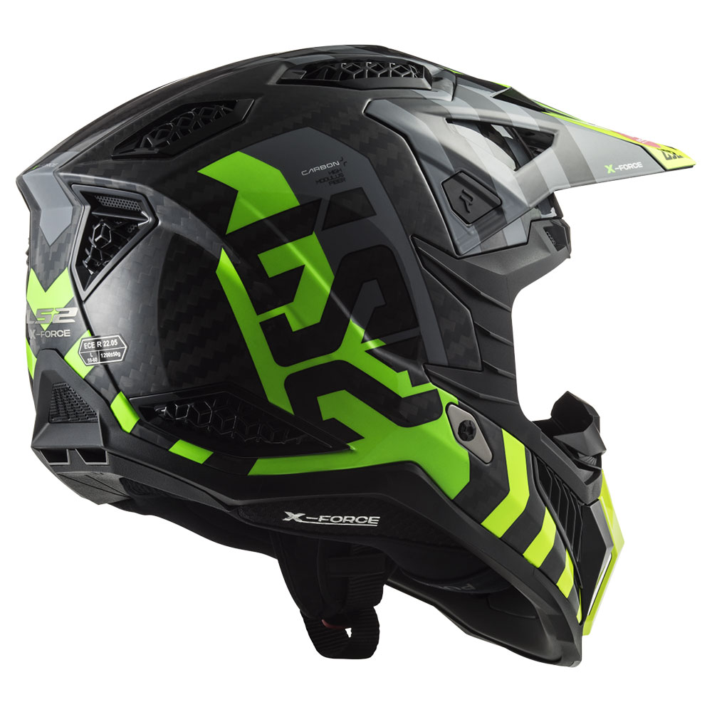 Kaciga LS2 Cross MX703 C X-FORCE CARBON BARRIER crno žuta M