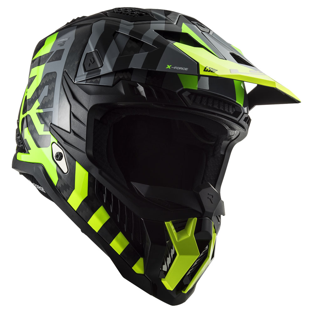 Kaciga LS2 Cross MX703 C X-FORCE CARBON BARRIER crno žuta M