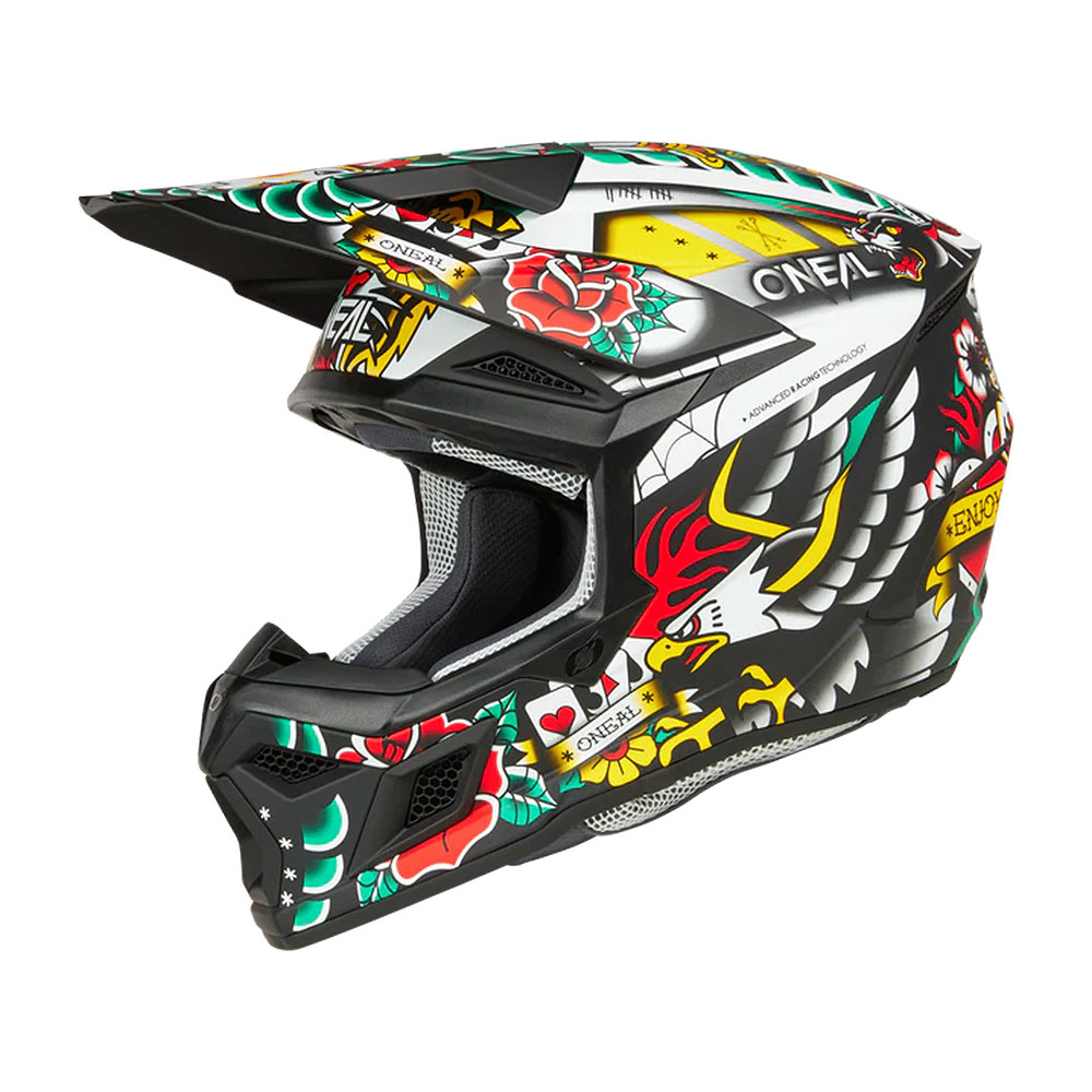 Kaciga ONEAL Cross 3SRS INKED multi dečija L