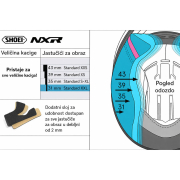Unutrašnjost kacige / obrazi SHOEI 31mm NXR