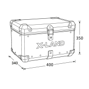 Centralni kofer X-LAND ALU crni 40L