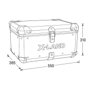Centralni kofer X-LAND ALU crni 65L
